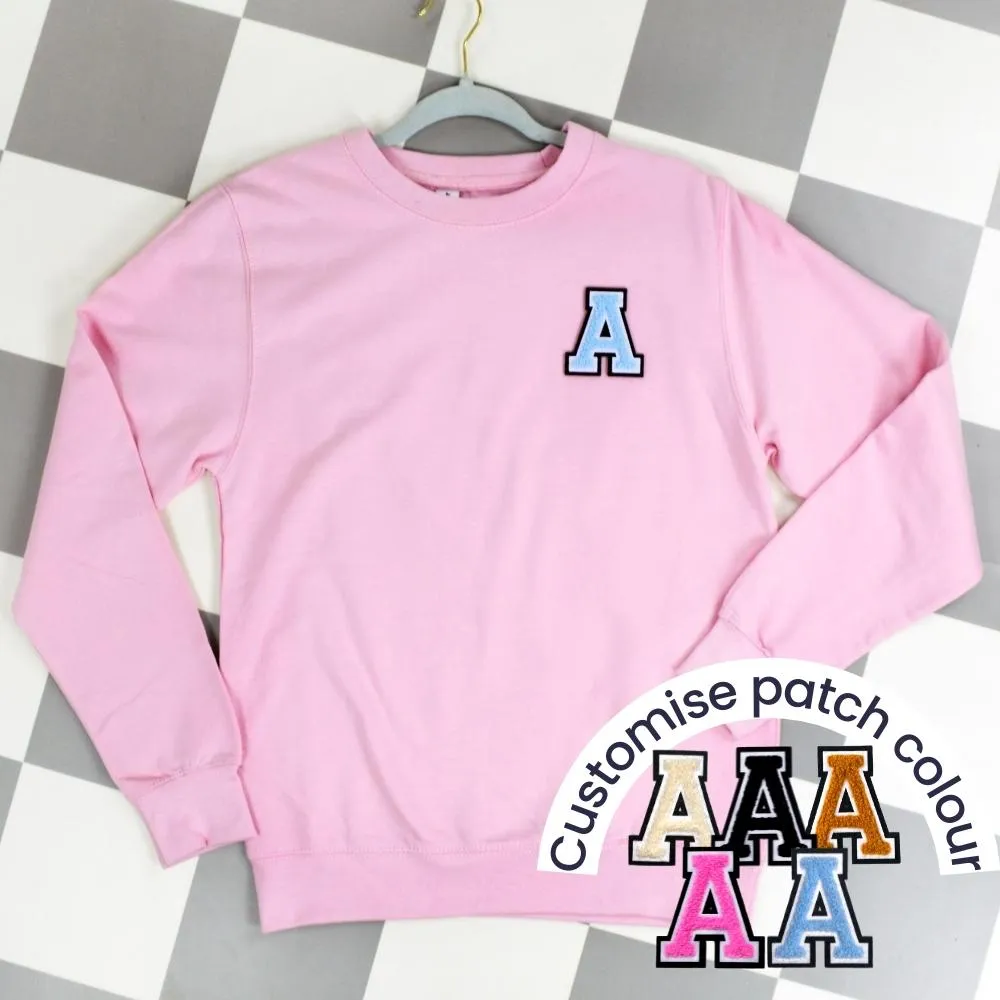 Patch 22 Adults Baby Pink Initial Sweatshirt