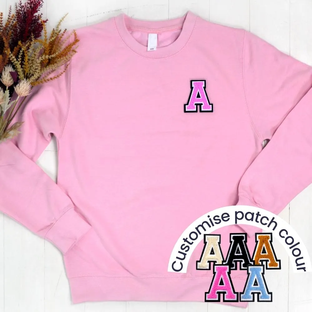Patch 22 Adults Baby Pink Initial Sweatshirt