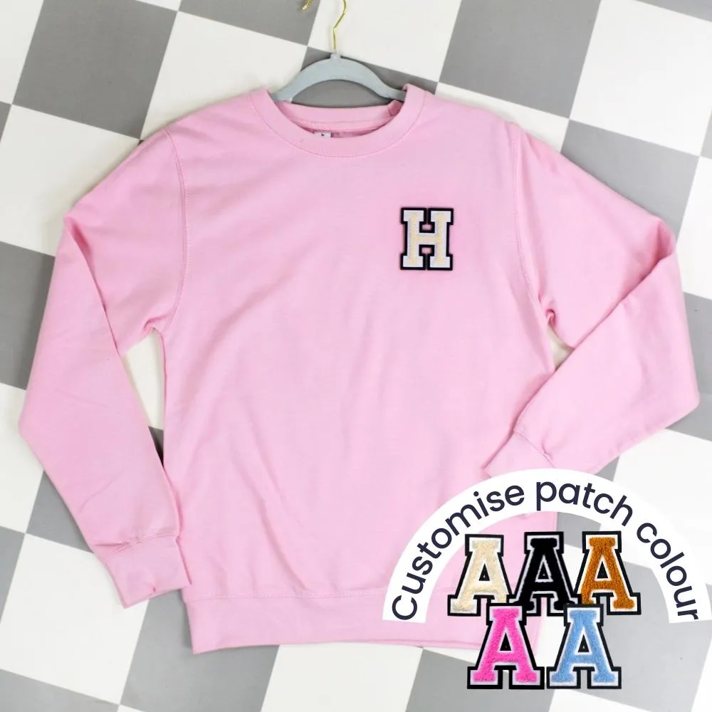 Patch 22 Adults Baby Pink Initial Sweatshirt