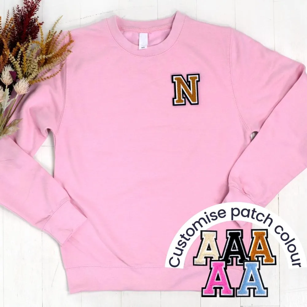Patch 22 Adults Baby Pink Initial Sweatshirt
