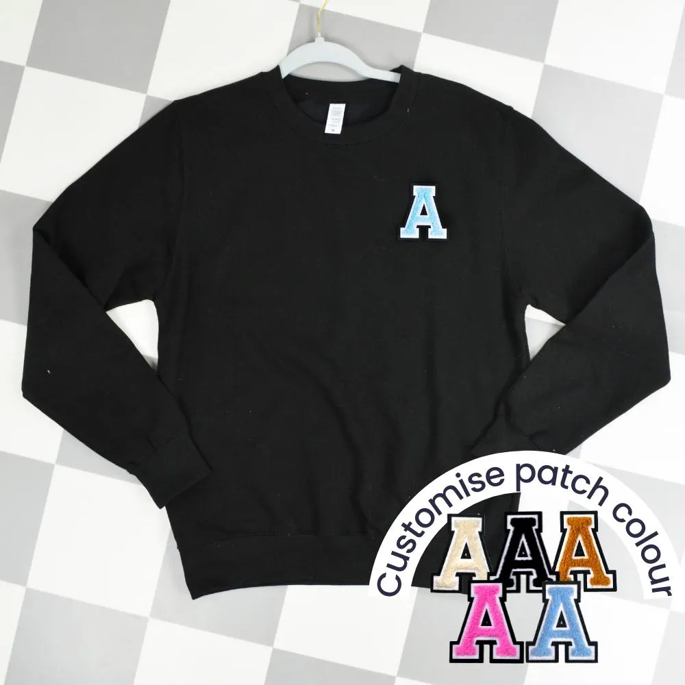Patch 22 Adults Black Initial Sweatshirt