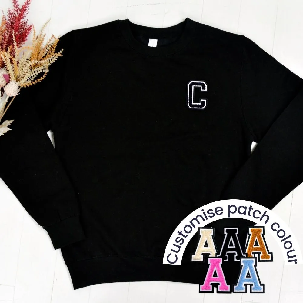 Patch 22 Adults Black Initial Sweatshirt