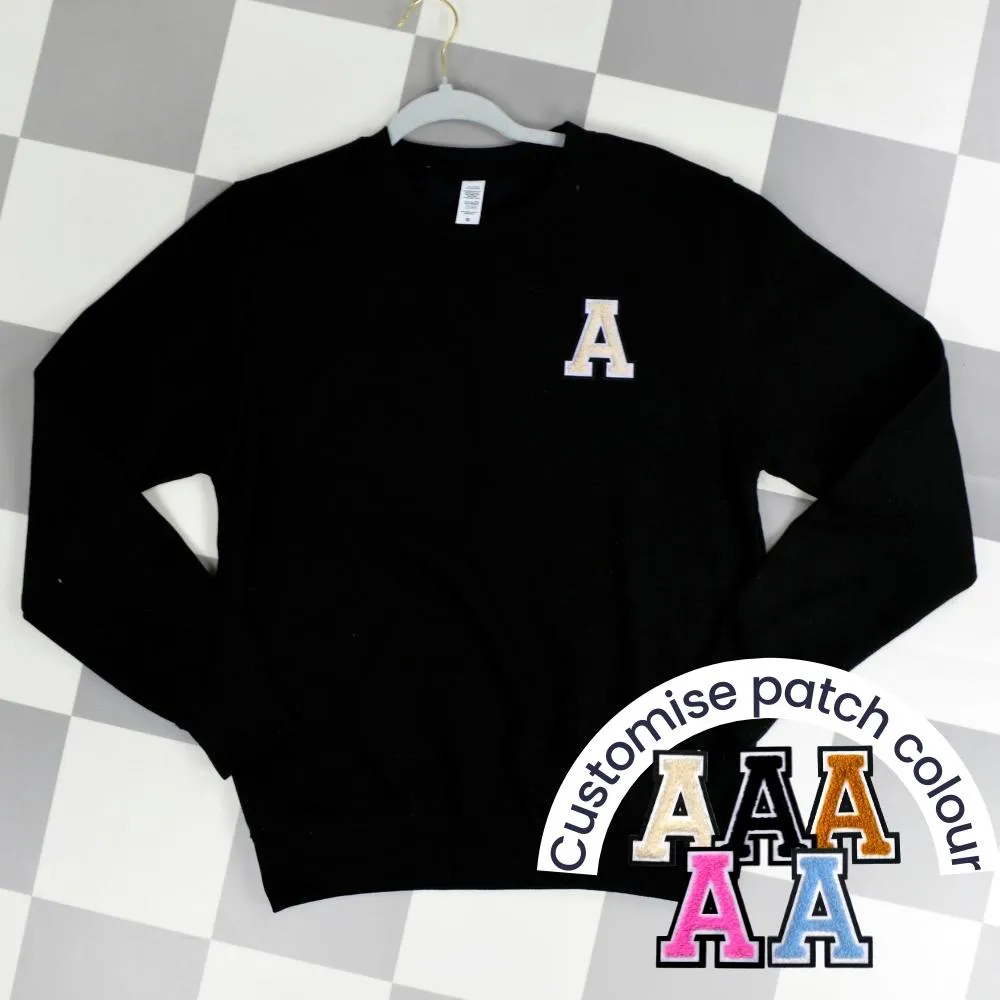Patch 22 Adults Black Initial Sweatshirt