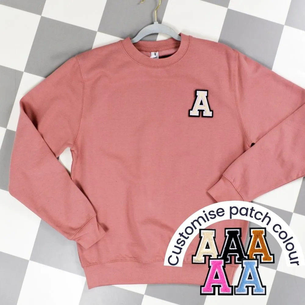 Patch 22 Adults Dusty Pink Initial Sweatshirt