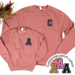 Patch 22 Dusty Pink Matching Initial Sweatshirts girls skirts clearance