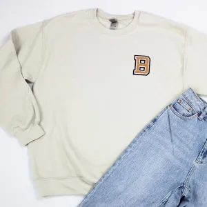 Patch 22 Initial Sweatshirt mum blouses clearance