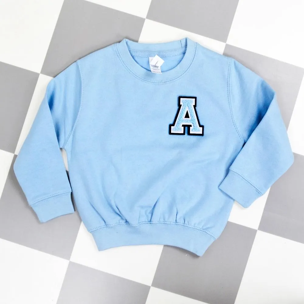 Patch 22 Kids Baby Blue Initial Sweatshirt girls skirts clearance
