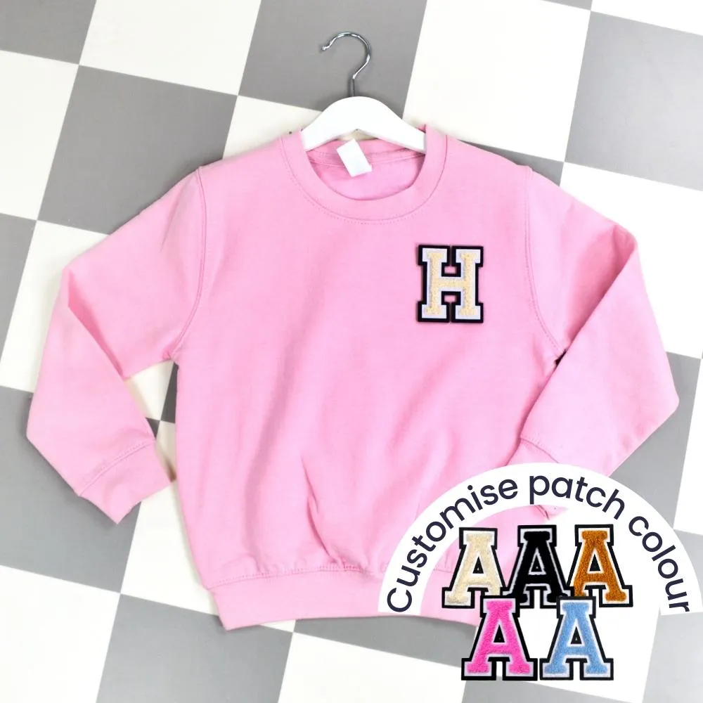 Patch 22 Kids Baby Pink Initial Sweatshirt