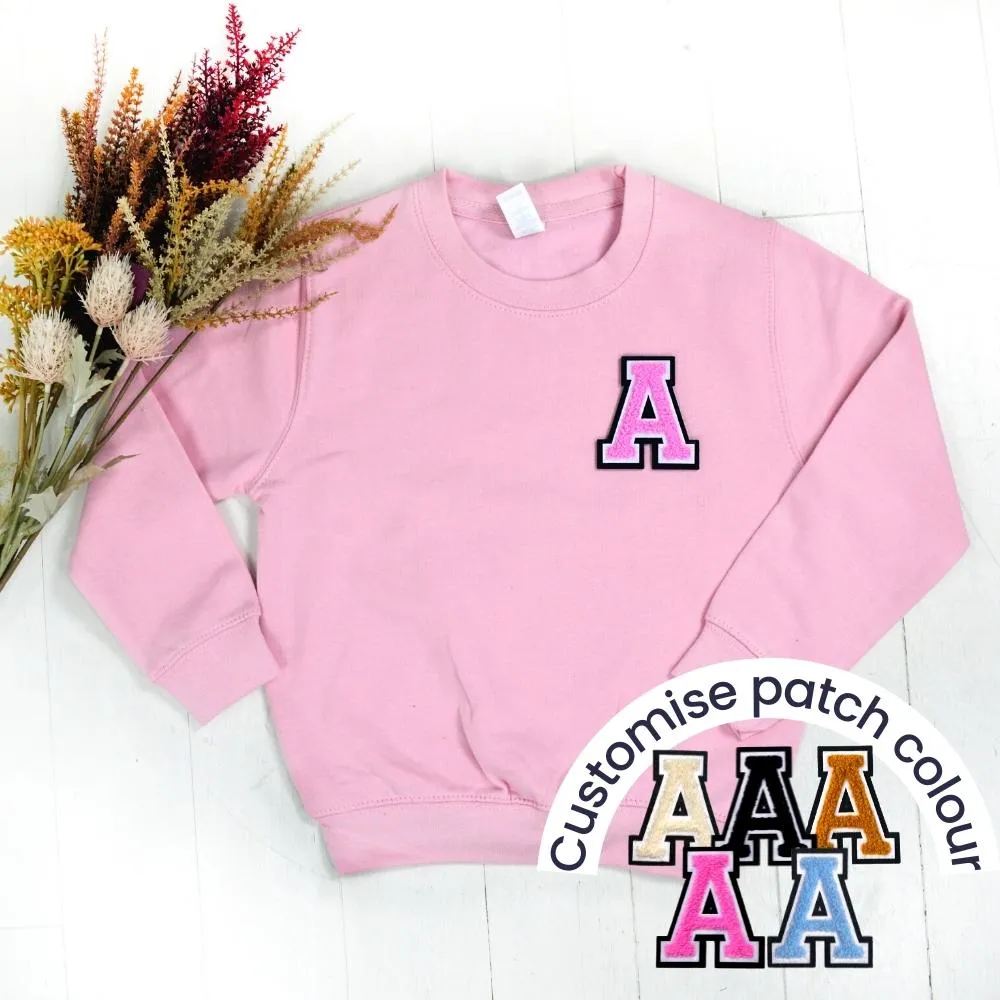 Patch 22 Kids Baby Pink Initial Sweatshirt