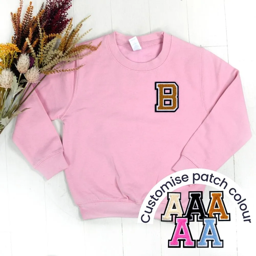 Patch 22 Kids Baby Pink Initial Sweatshirt