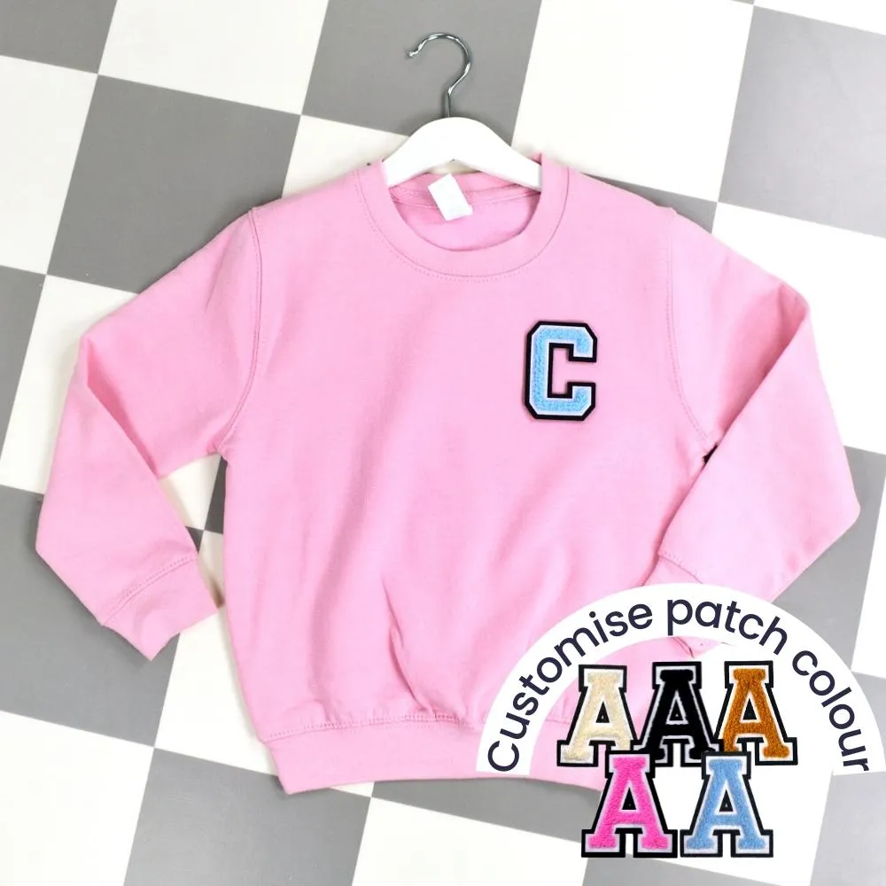 Patch 22 Kids Baby Pink Initial Sweatshirt