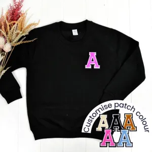 Patch 22 Kids Black Initial Sweatshirt boys fashion clearance