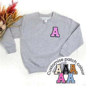 Patch 22 Kids Heather Grey Initial Sweatshirt boys fashion clearance