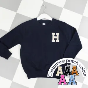 Patch 22 Kids Navy Initial Sweatshirt boys fashion clearance