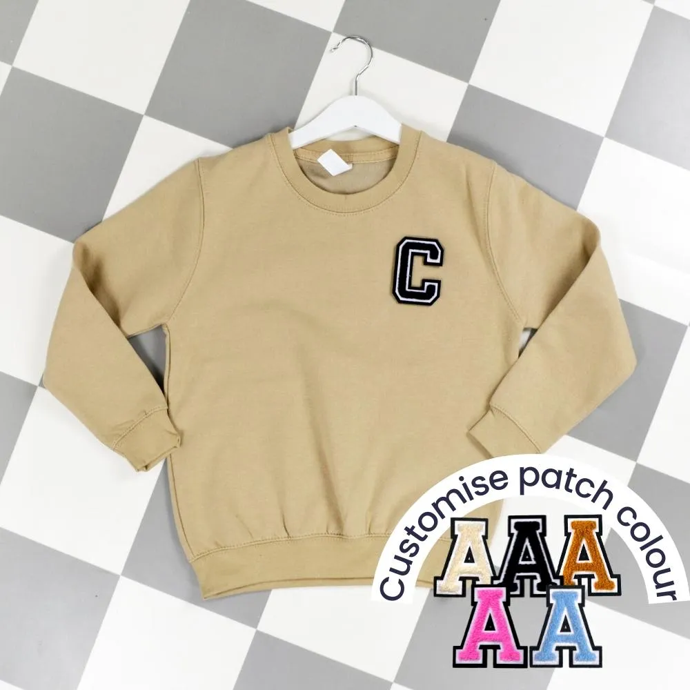 Patch 22 Kids Sand Initial Sweatshirt