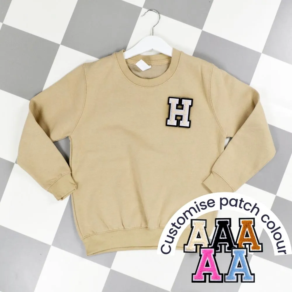 Patch 22 Kids Sand Initial Sweatshirt