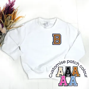 Patch 22 Kids White Initial Sweatshirt boys fashion clearance