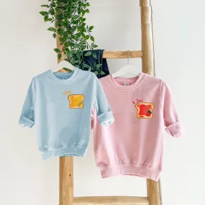 Peanut Butter & Jam Matching Kids Sweatshirts boys fashion clearance