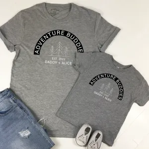 Personalised Adventure Buddies Dad & Baby Matching T-Shirt Grey dad hats promo code