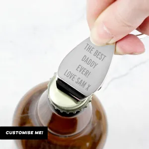 Personalised Any Message Bottle Opener Keyring (MRK-iD) Grandparent Clothing - grandma outfits sale