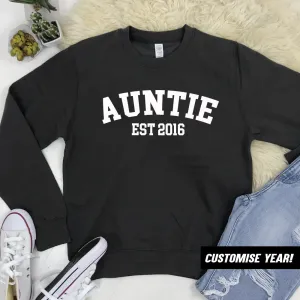 Personalised Auntie Established Varsity Sweatshirts (MRK X) nursing bras sale