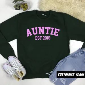 Personalised Auntie Established Varsity Sweatshirts (MRK X) nursing bras sale