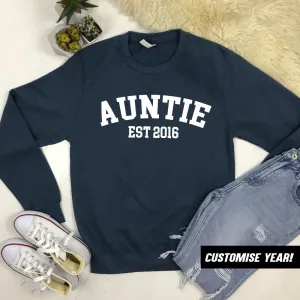 Personalised Auntie Established Varsity Sweatshirts (MRK X) nursing bras sale