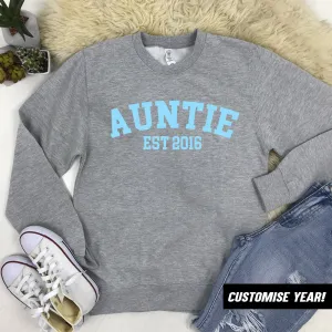 Personalised Auntie Established Varsity Sweatshirts (MRK X) nursing bras sale
