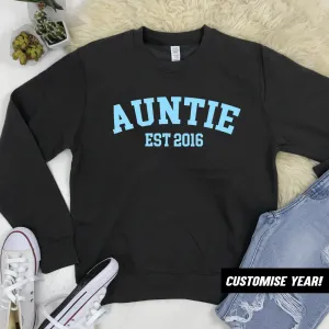 Personalised Auntie Established Varsity Sweatshirts (MRK X) nursing bras sale
