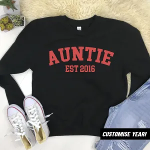 Personalised Auntie Established Varsity Sweatshirts (MRK X) nursing bras sale