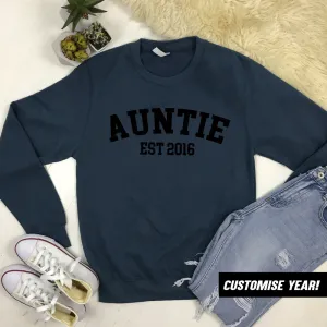 Personalised Auntie Established Varsity Sweatshirts (MRK X) nursing bras sale