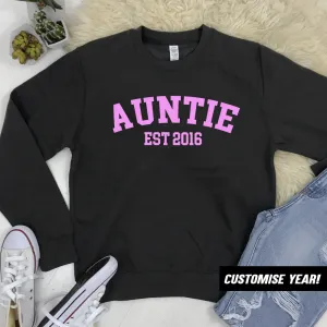 Personalised Auntie Established Varsity Sweatshirts (MRK X) nursing bras sale