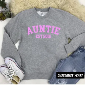 Personalised Auntie Established Varsity Sweatshirts (MRK X) nursing bras sale