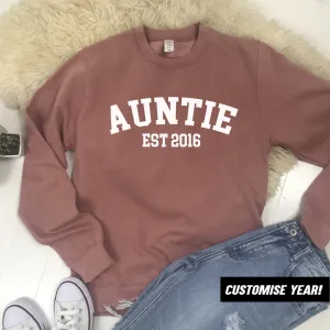 Personalised Auntie Established Varsity Sweatshirts (MRK X) nursing bras sale