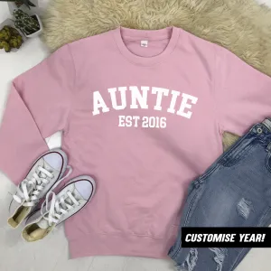 Personalised Auntie Established Varsity Sweatshirts (MRK X) nursing bras sale