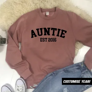 Personalised Auntie Established Varsity Sweatshirts (MRK X) nursing bras sale