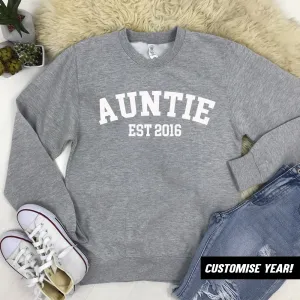 Personalised Auntie Established Varsity Sweatshirts (MRK X) nursing bras sale