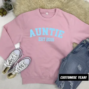 Personalised Auntie Established Varsity Sweatshirts (MRK X) nursing bras sale