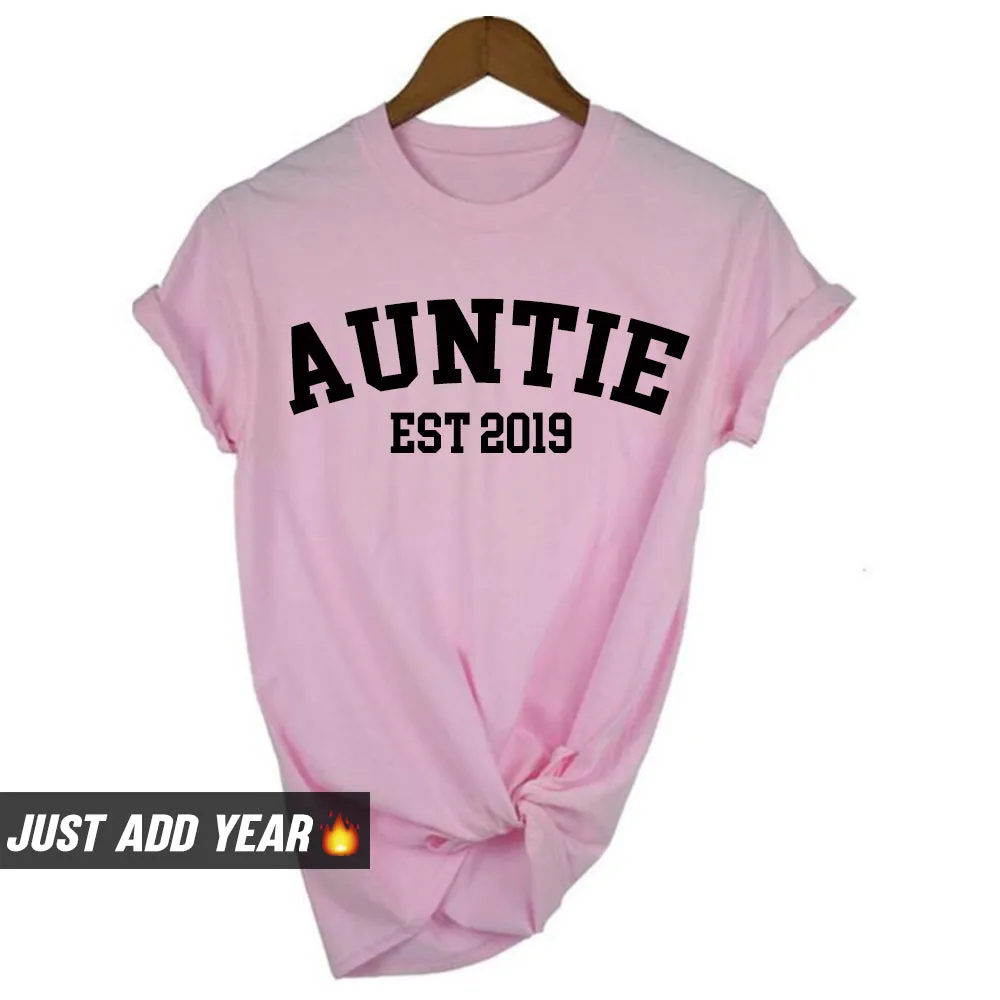 Personalised Auntie Established Varsity T-Shirt (MRK X)