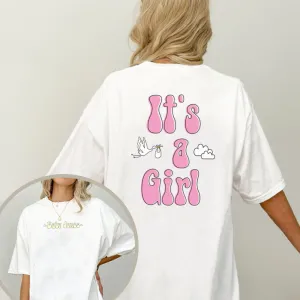 Personalised Baby Announcement Turn Around White Oversized T-Shirt maternity dresses promo
