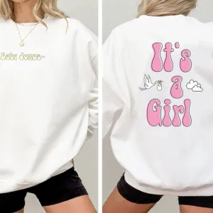 Personalised Baby Announcement Turn Around White Sweatshirt postpartum clothes sale