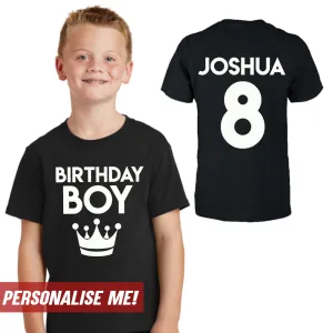 Personalised Birthday Name & Number Tee (MRK X) boys clothes cheap sale