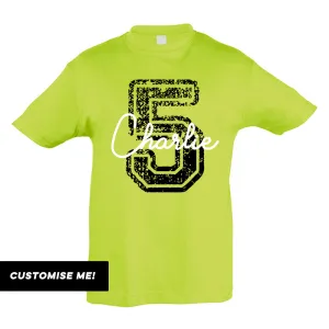 Personalised Birthday Overlay T-Shirt (MRK X) boys clothes cheap sale