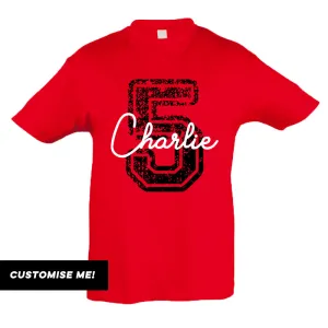 Personalised Birthday Overlay T-Shirt (MRK X) boys clothes cheap sale