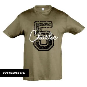 Personalised Birthday Overlay T-Shirt (MRK X) boys apparel promo code