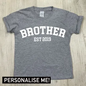 Personalised Brother Established College Tee (MRK X) boys apparel promo code