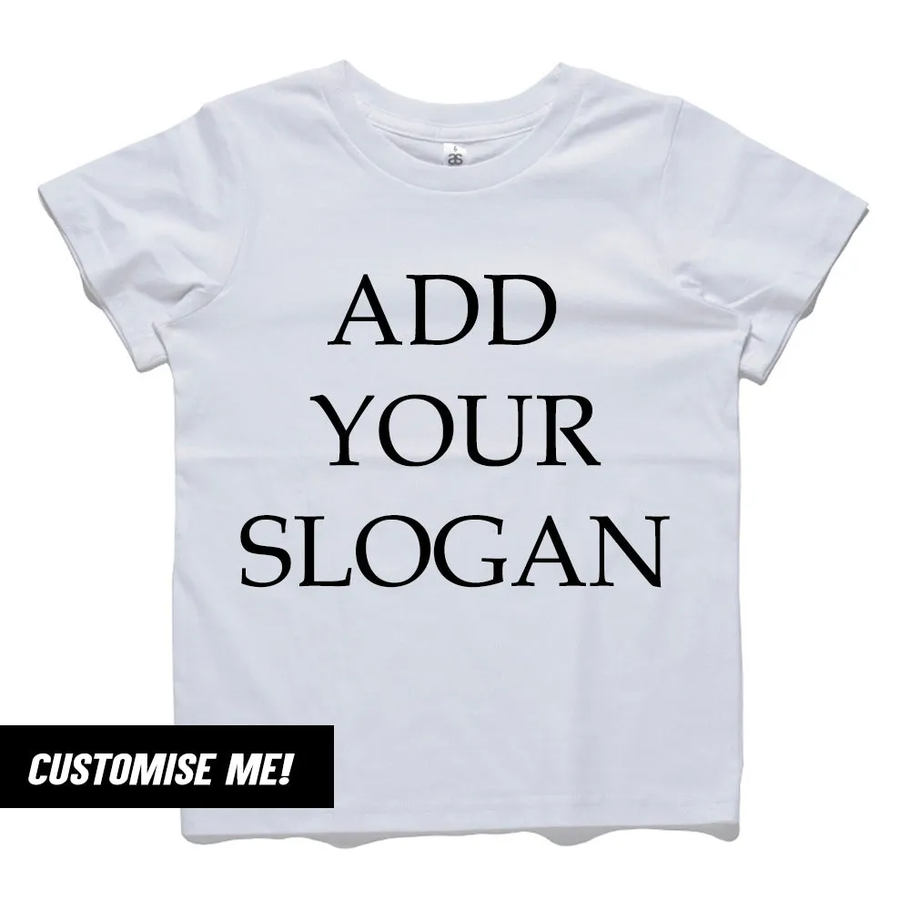 Personalised Choose Slogan Text Kids & Adults Tee (MRK X) girls pajamas promo