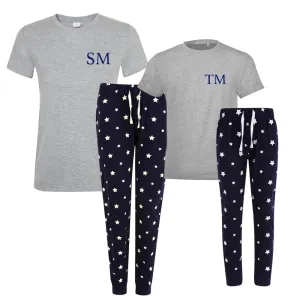 Personalised Classic Initial Matching Star Pyjamas nursing tops best deals