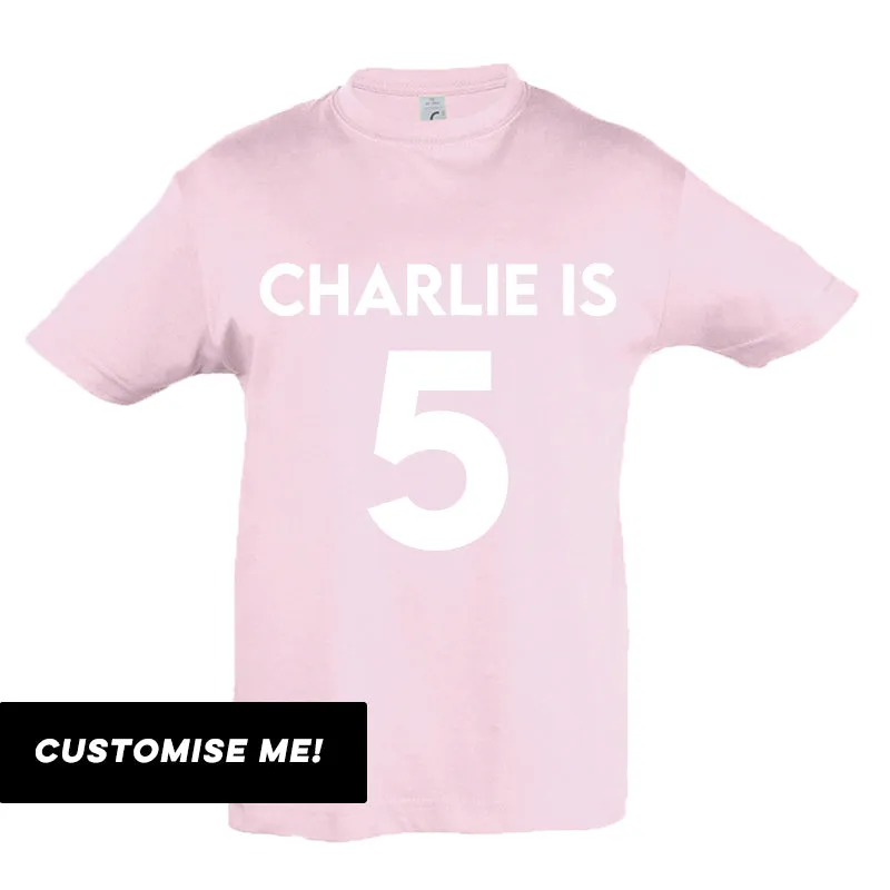 Personalised Classic Name & Year T-Shirt (MRK X) girls pajamas promo