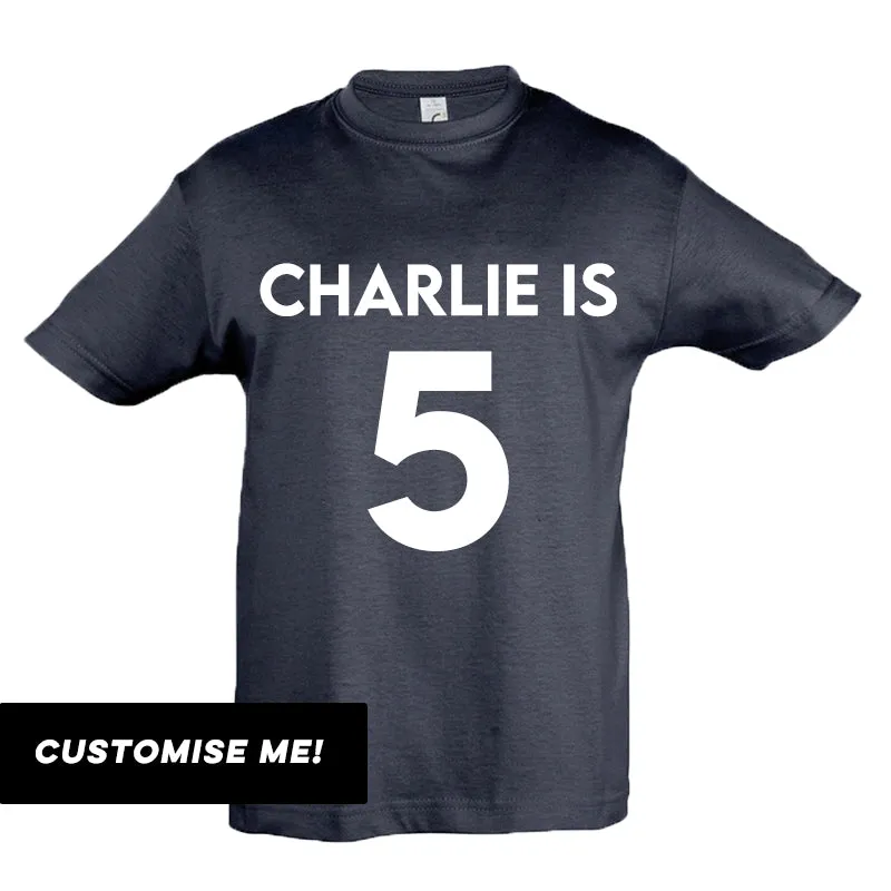 Personalised Classic Name & Year T-Shirt (MRK X) girls pajamas promo